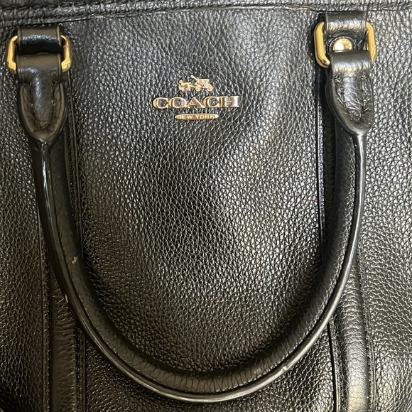 Coach Central Satchel bag in black pebbled leather - Picture 4 of 16